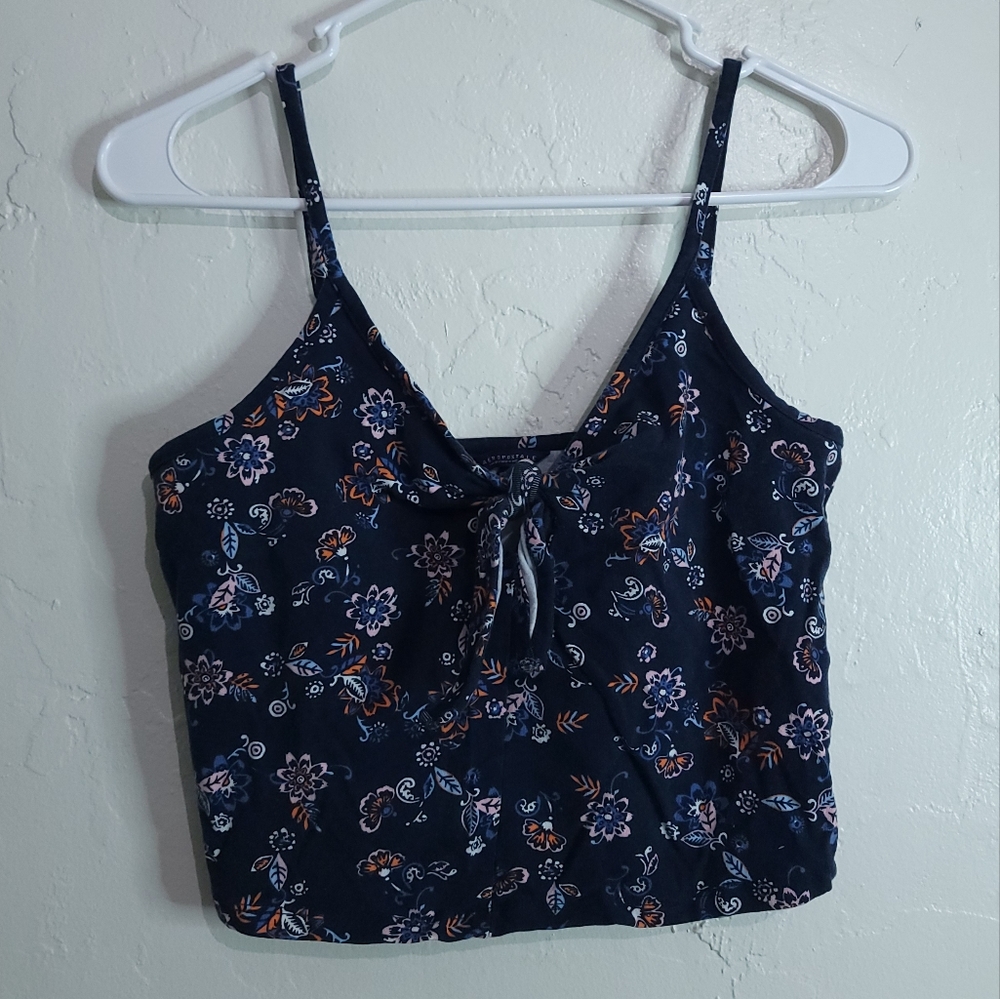 Aeropostale Floral Cropped Top